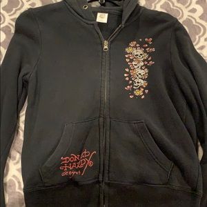 Ed hardy zip up sweatshirt